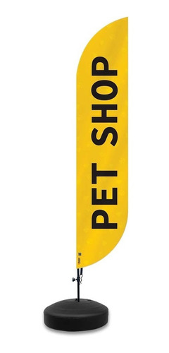 Wind Flag Banner Dupla Face 3m Completo Pet Shop M3