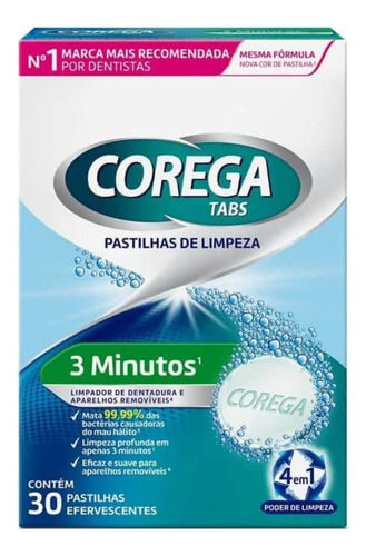 Corega Tabs 3 Minutos Limpador De Dentaduras C/24  Envio 24h
