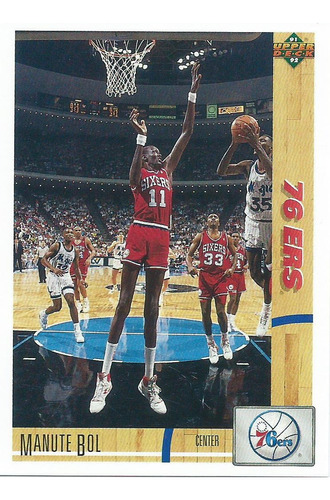 Barajita Manute Bol Upper Deck 1991 #178 76ers