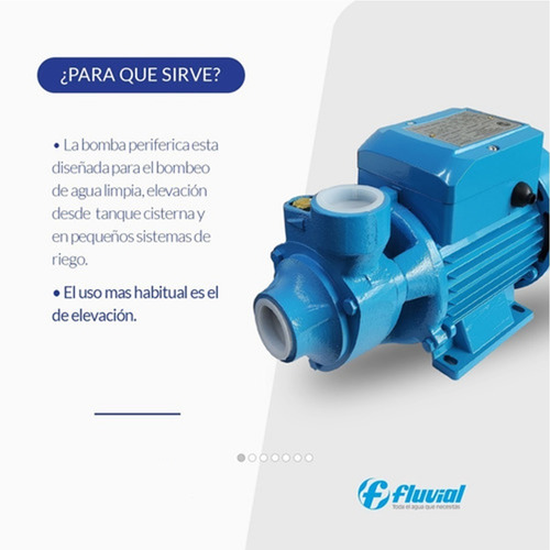 Imagen 3 de 10 de Bomba Periferica Fluvial Nero 0.5hp Altura 30 Metr Elevacion