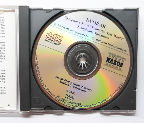 Dvorak - Symphony N 9 - From The New World (Usado)