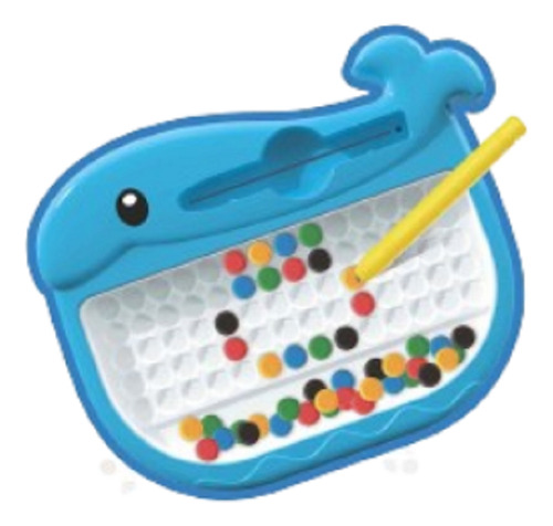 Mini Lousa Magnética Brinquedo Educativo Infantil Cor Baleia/azul