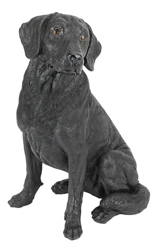 Toscano Negro Labrador Retriever Perro Estatua