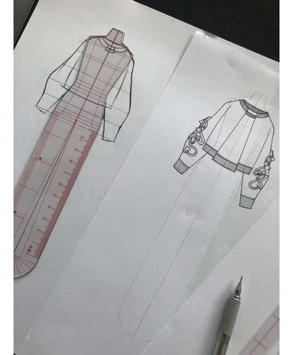Conjunto Regla Dibujo Moda Mujer Costura Patrones B B