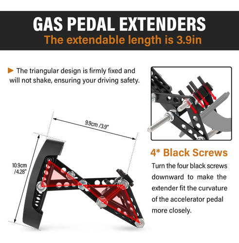 Extensores De Gas Y Pedal De Freno Nihao, Longitud Ajustable