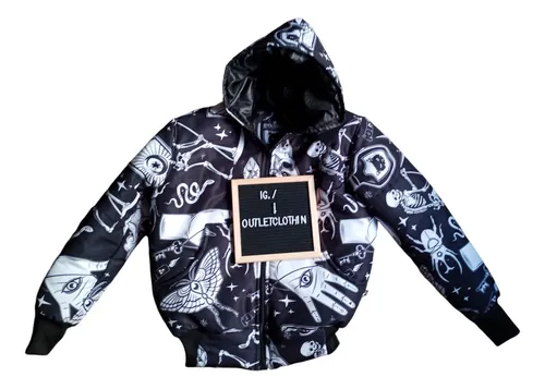 Nueva Chaqueta Unisex Estampada Rocknrolla Oversize Talla S-xl