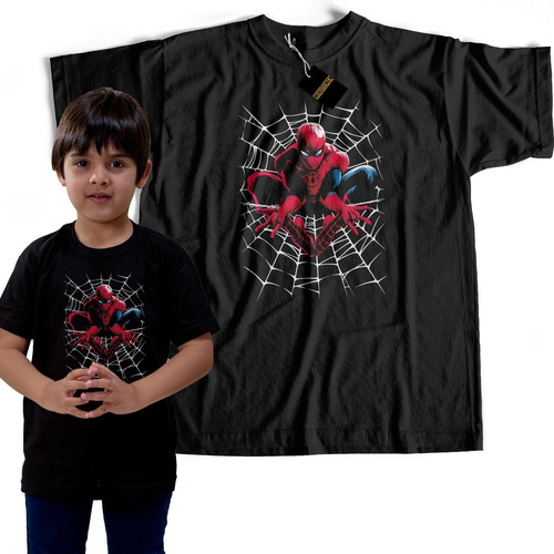 Remera De Chicos/as Spiderman Hombre Araña Dia Del Niño/niña