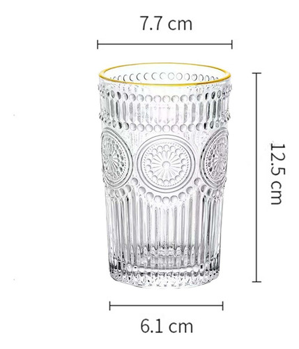 New,. Tazas De Cristal De Girasol Vintage Para Alto Borde