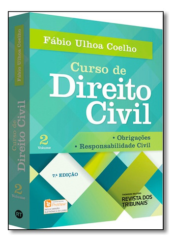 Curso De Direito Civil V.2, De Fabio Ulhoa Coelho. Editora Revista Dos Tribunais Em Português