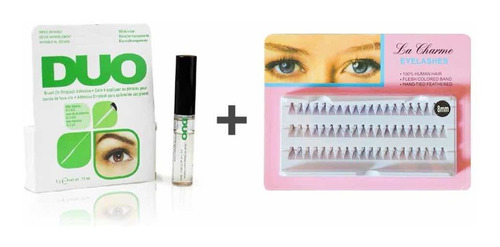Kit De Pestañas Ramillete +pegamento Duo Transparente Postiz