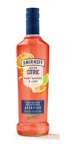Vodka Smirnoff Bitter Citric Ruby Orange 700ml