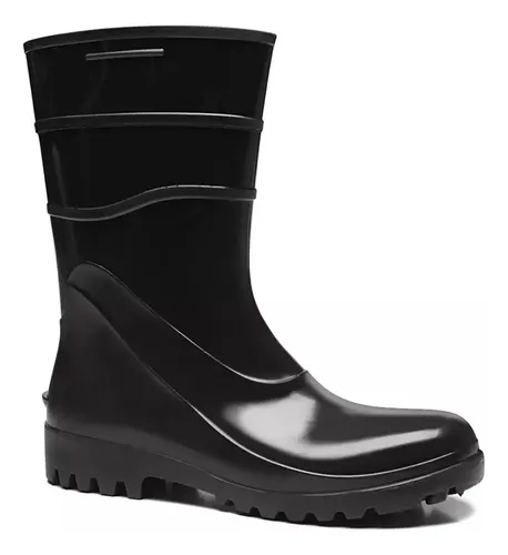 Bota Galocha Pvc Limpeza Faxina Preta Antiderrapante Bracol