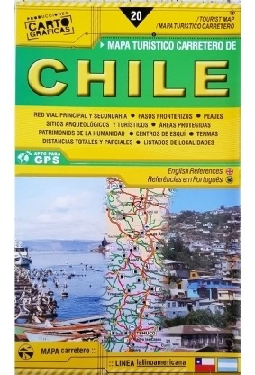 Mapa Rodoviário E Turístico Impresso Chile