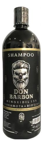  Don Barbon, Shampoo, Con Minoxidil, Bergamota Y Biotina 1 L