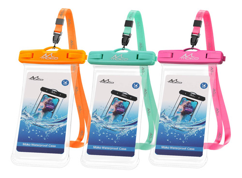 3 Bolsa Impermeabl Para Telefono Funda Submarina Cordon 14 X