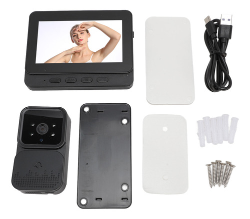 Sistema De Interfone De Campainha De Vídeo, Tela Ips De 4,3