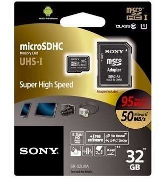 Cartão Sony Micro Sdhc Classe10 95mb/s 32gb Xperia, Gopro,..