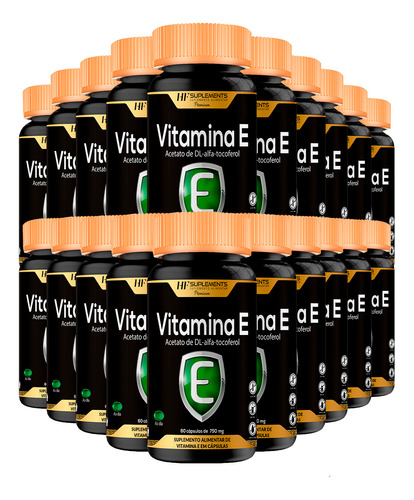 20x Vitamina E 400ui Alfa Tocoferol 60 Caps Hf Suplements