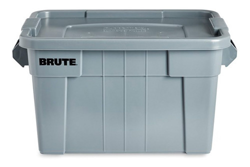 Rubbermaid® Caja Almacenamiento Transporte, 76 Lts Con Tapa Color Gris