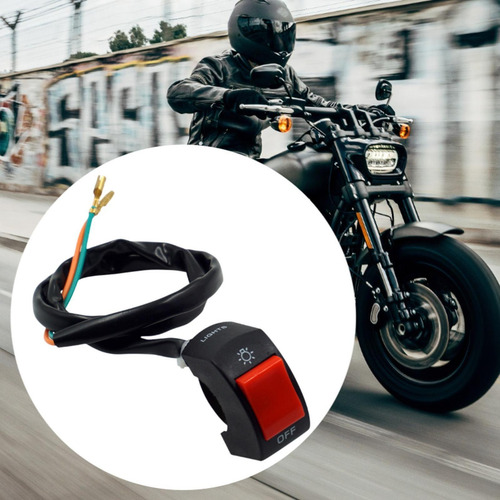 Interruptor De Manillar De Motocicleta, Botón Botón Rojo