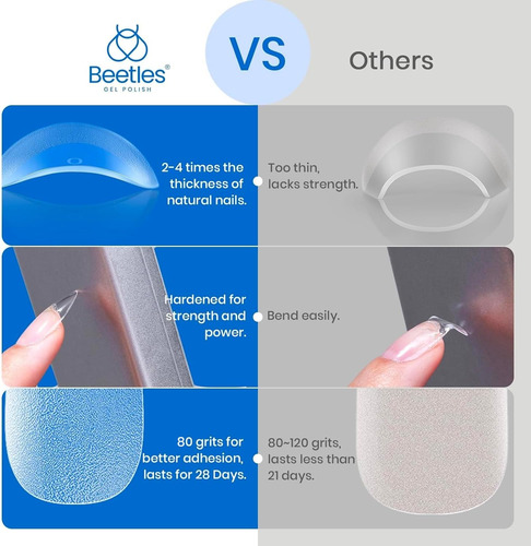 Puntas De Uñas De Gel De Escarabajos Extensión De Uñas Fácil
