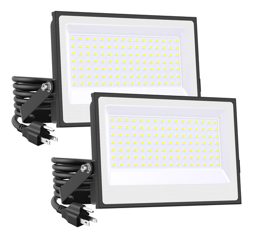 Paquete De 2 Luces De Inundación Led De 100w Enchufe E...