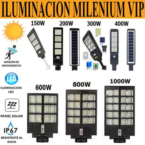 Lampara Led Solar 200w 300w 400w 500w 600w 800w 1000w 1600w