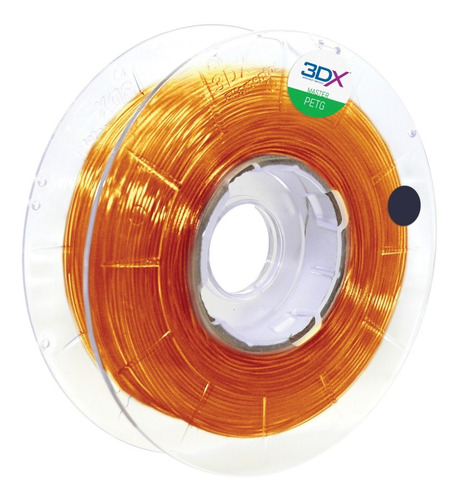 Imagem 1 de 3 de Filamento Petg 1,75 Mm | 500g | Laranja Translucido Ambar