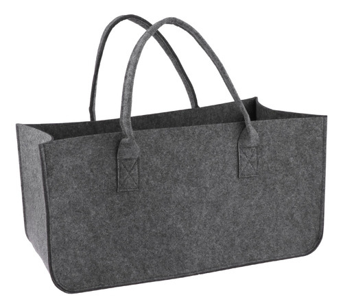 Contenedor De Almacenamiento De Fieltro Plegable Gris Oscuro