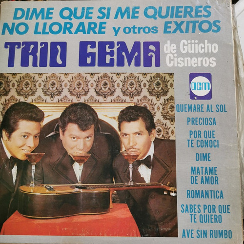 Disco Lp:trio Gema- Guicho Cisneros