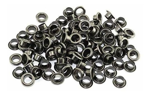 Ruiling 100pcs 4 Mm Ojales De Metal Negro Ojales De Orificio