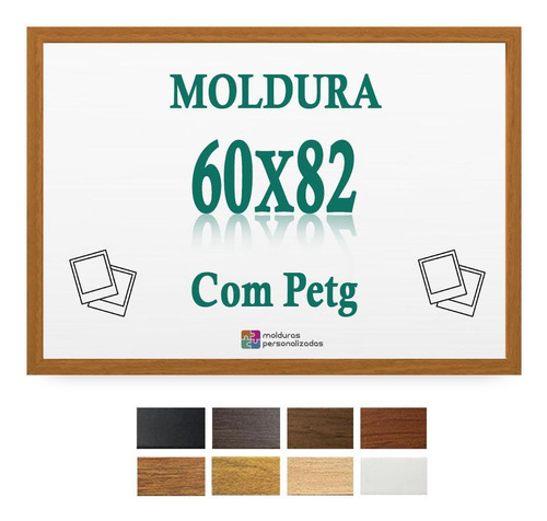 Moldura Oncinha 60x82 Cm Para Folha Impressão Poster Petg