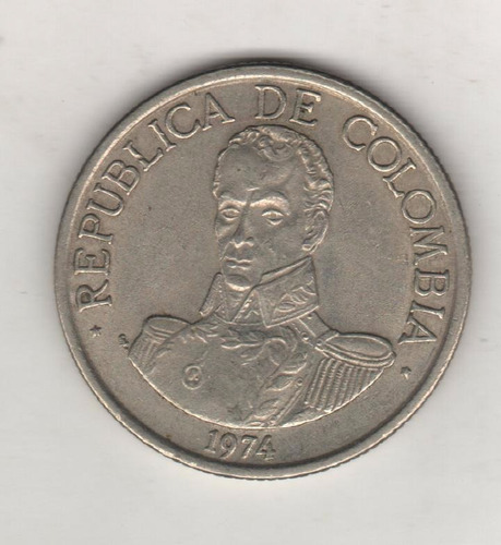 Colombia Moneda De 1 Peso Año 1974 - Km 258.1 - Xf