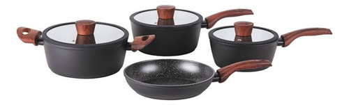 Conjunto De Panelas 4 Peças Ceramic Life Sirius - Brinox Preto
