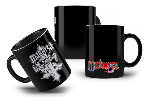 Caneca Porcelana Preta Matanza Punk Rock Hardcore Nacional