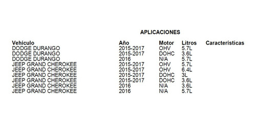 Maza Dodge Durango 2017 3.6l Mopar