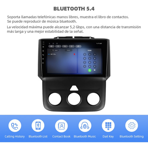 // Estéreo 4+64g 4k Para Dodge Ram 1500 2014-2019 A/a