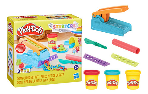 Massinha Play-doh - Starters Kit Inicial Fábrica Divertida Cor Vermelho, azul e amarelo