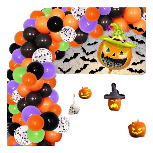 Decoracion Globos Halloween Calabaza Dia De Los Niños