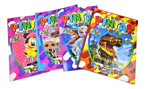 Libro Para Pintar X10 Colorear + Stickers Juego Ep X Mayor