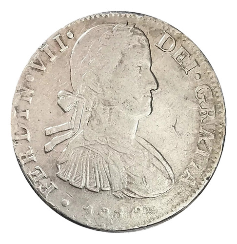 Moneda Época Colonial 8 Reales H J 1810 Fernando Vll