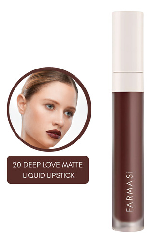 Labial Líquido Mate Farmasi - Larga Duración Y Color Intenso 20 Deep Love