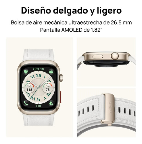 Smartwatch Huawei Watch D2 1.82 Blanco Bisel Dorado