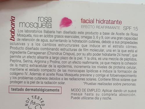 Crema Hidratante Rosa Mosqueta Babaria