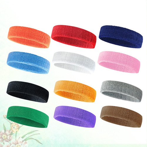 12 Piezas Transpirable Diadema Absorbente Del Sudor Conjunto