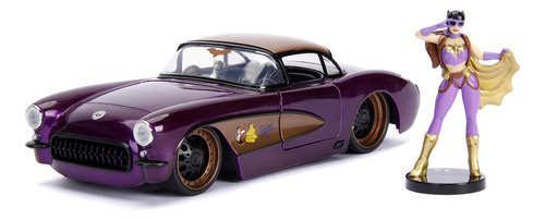 Jada Toys 1: 24 1957 Chevy Corvette Con Figura De Batgirl (a