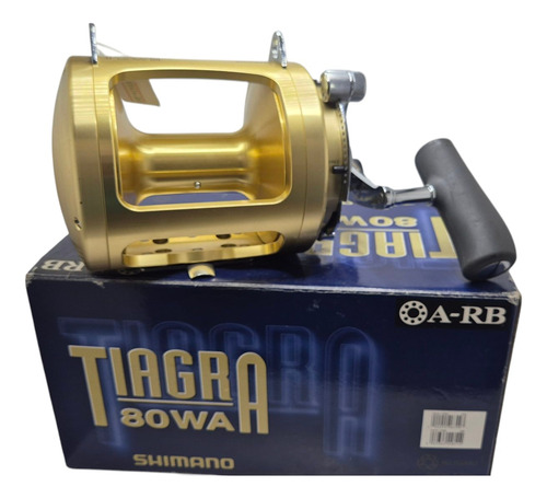 Carretilha Shimano Tiagra 80 Wa Dourado Direito