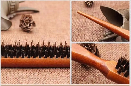 Cepillo Delgado Madera Para Barberia Pulido Lineas Bigotes
