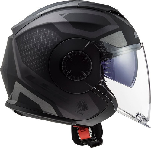 Casco Ls2 Of570 Verso Marker negro mate de titanio, color negro mate/titanio, talla S - P 55 56