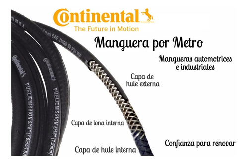 Manguera Para Gasolina 5/16 Fuel Emission Continental 1mtr